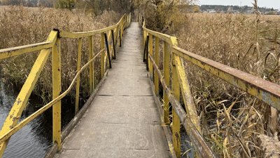 Сполучає два мікрорайони. У Кропивницькому руйнується пішохідний міст через річку