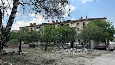 Наслідки обстрілу Слов'янська 8 червня