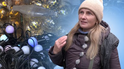 Святковий декор на ринках Рівного
