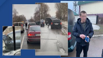 Підрізав автівку, і розбив у ній скло: у Чернігові водію загрожує штраф і кримінальна справа