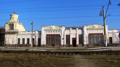 Залізнична станція у селищі Голоби на Волині