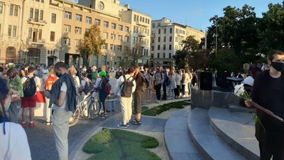 "Там наші люди": у Харкові втретє вийшли на акцію підтримки білоруських протестів