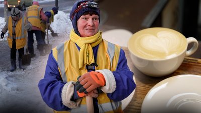 Гарячі напої для комунальників: у Чернігові низка кафе безплатно пригощають комунальників