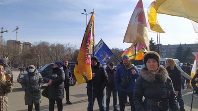 Одеські підприємці вийшли на мітинг проти фіскалізації Одеські підприємці вийшли на мітинг проти фіскалізації