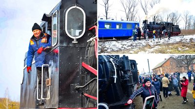 Щоб не закрили. У Гайвороні на Кіровоградщині організували поїздку паротяга вузькоколійкою Щоб не закрили. У Гайвороні на Кіровоградщині організували поїздку паротяга вузькоколійкою