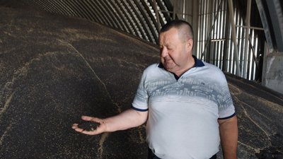 Ріпак на складі у фермерському господарстві, яке очолює Володимир Волошановський Ріпак на складі у фермерському господарстві, яке очолює Володимир Волошановський