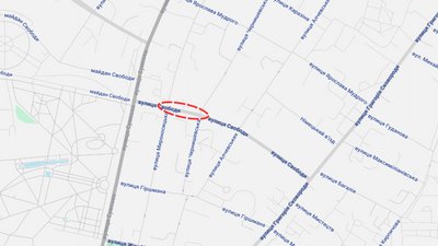 Вулиця Свободи в Харкові на Google Maps