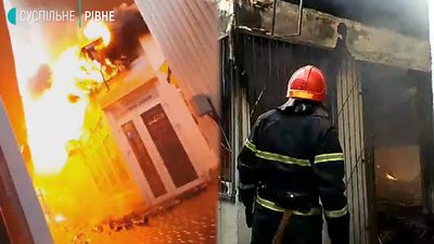 На Рівненщині зайнявся ринок. Згоріла "Нова пошта", пошкоджені кафе та торгові точки