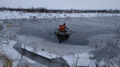 Прикарпатські надзвичайники врятували з криги трьох лебедів Прикарпатські надзвичайники врятували з криги трьох лебедів
