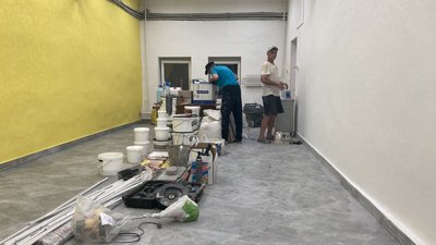 У Пісочині облаштовують укриття в школі У Пісочині облаштовують укриття в школі