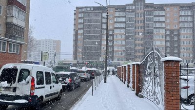Сніг Хмельницький, затор Хмельницький, пробка Хмельницький