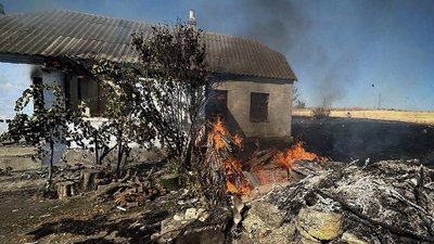 Чоловік отримав опіки під час пожежі на Миколаївщині Чоловік отримав опіки під час пожежі на Миколаївщині
