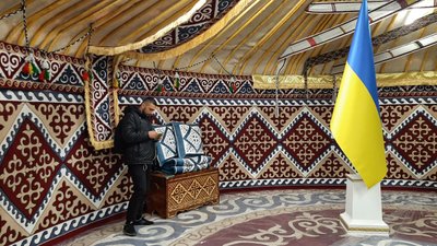 У Харкові облаштували юрту незламності У Харкові облаштували юрту незламності