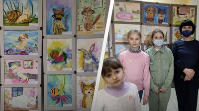 У Житомирі учні початкової художньої школи влаштували благодійну виставку малюнків "Мокрий ніс"