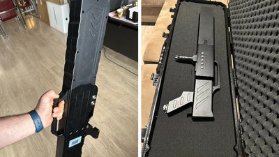 У Мукачеві чоловік виготовляє антидрони для ЗСУ У Мукачеві чоловік виготовляє антидрони для ЗСУ