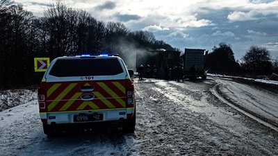 У результаті автопригоди загинув водій однієї вантажівки У результаті автопригоди загинув водій однієї вантажівки