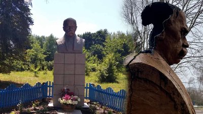 На Чернігівщині відреставрували пам'ятник Тарасові Шевченку, який обстріляли росіяни