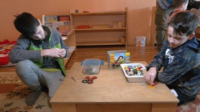 Ігрова кімната для евакуйованих дітей Ігрова кімната для евакуйованих дітей
