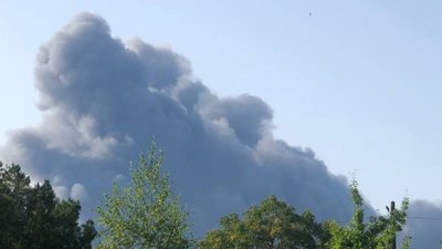 Дим після вибухів в Одесі