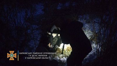 На Харківщині бик провалився під лід: його витягали рятувальники На Харківщині бик провалився під лід: його витягали рятувальники