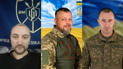 Полеглі військові з Буковини Сергій Балан, Ігор Куриш та Сергій Базюк
