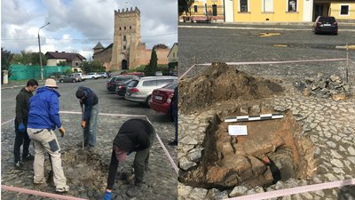 У Луцьку на Замковій площі виявили мурування середньовічної забудови У Луцьку на Замковій площі виявили мурування середньовічної забудови