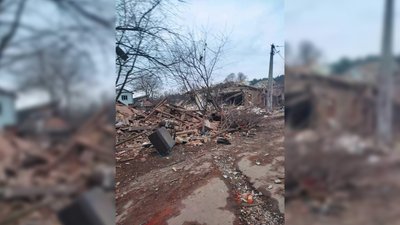 Вулиця, що перетворилася в руїни Вулиця, що перетворилася в руїни
