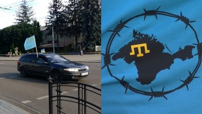 Волиняни до Дня кримськотатарського прапора влаштували автопробіг