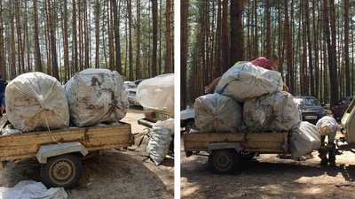 Полтавці прибрали сміття біля Блакитних озер