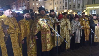 Під час освячення шопки в Тернополі