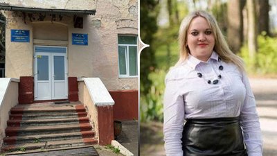 Колаж: Чернівецька гімназія №1 та Віра Демчук