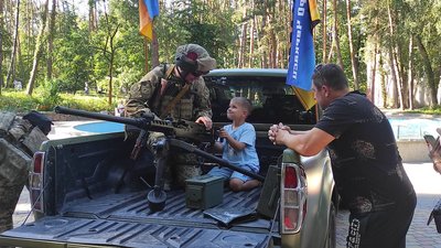 У Черкасах відбулася виставка техніки та обладнання 156 батальйону ТрО Черкаси, 2 вересня 2023 року