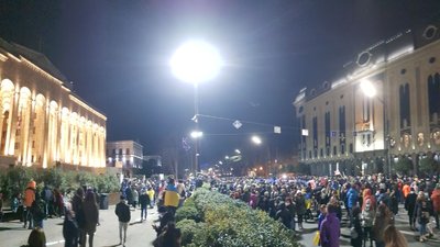 Гімн та жовто-блакитний прапор: у Тбілісі відбулася акція на підтримку України