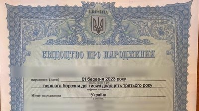 Підроблене свідоцтво про народження дитини