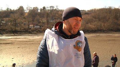 Житомиряни прибрали береги річки Тетерів у міському парку