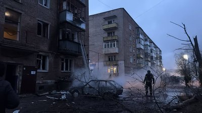 Наслідки удару по Конотопу зранку 10 квітня