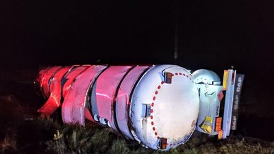 На Запоріжжі перевернулася цистерна з газом
