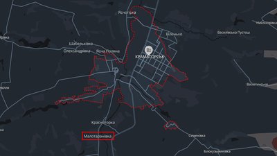 Краматорськ та Малотаранівка Краматорської громади на мапі DeepState 28 жовтня 2026 року