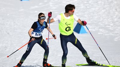 Українська парабіатлоністка Олександра Даниленко на Паралімпійських іграх-2026