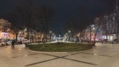 Ліхтарі на проспекті Свободи у Львові