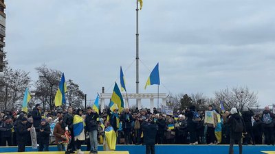 Нескорений Мелітополь. Містяни знову вийшли на мітинг проти окупаційних військ РФ