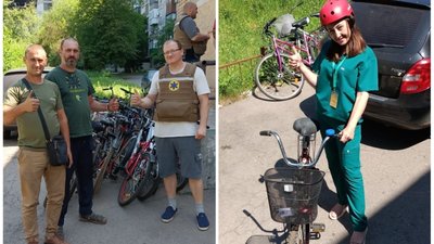 Медичні працівники Торецької громади на Донеччині отримали велосипеди для роботи Медичні працівники Торецької громади на Донеччині отримали велосипеди для роботи