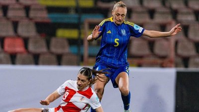 Збірна України поразкою від Хорватії завершила сезон жіночої Ліги націй з футболу