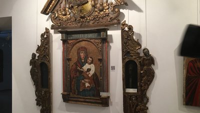 У музеї ікони експонується відреставрований вівтар XVII століття, знайдений на Волині