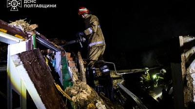 Нічна атака БпЛА на Полтавщину: є руйнування житла та влучання по інфраструктурі