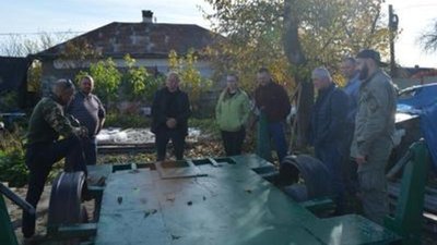 Жителі громади на Тернопільщині розробили лафет для зброї Жителі громади на Тернопільщині розробили лафет для зброї