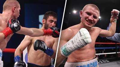 Сергій Богачук під час поєдинку з росіянином