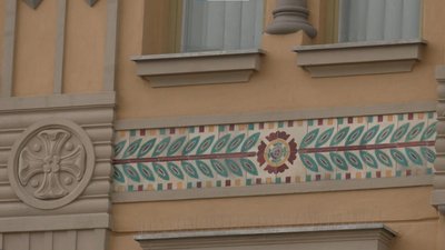 Відреставрований фасад будинку товариства "Дністер" Відреставрований фасад будинку товариства "Дністер"