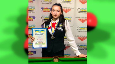 13-річна кропивничанка стала другою на дорослому чемпіонаті України зі снукеру