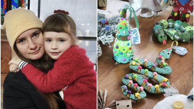 Дівчинка з Луганщини виготовила новорічні прикраси для військових